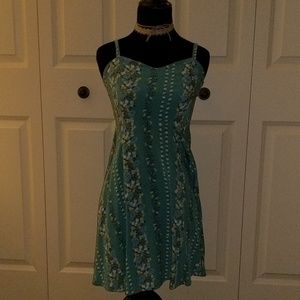 Green Floral Print Dress